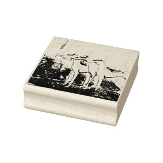 Carimbo De Borracha Art Deco Greyhounds
