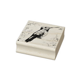 Carimbo de Borracha Art Nouveau Beija-flor