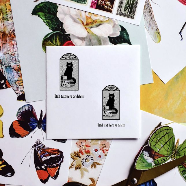 Carimbo De Borracha Art Nouveau Black Cat (Criador carregado)