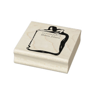 Carimbo De Borracha Art Nouveau Mermaid