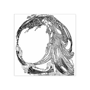 Carimbo De Borracha Art Nouveau Princess