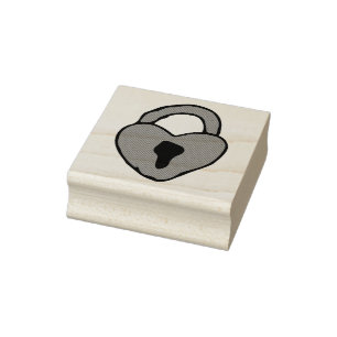 Carimbo De Borracha Arte Cardíaca de Desenho do Coração Dia de os namo