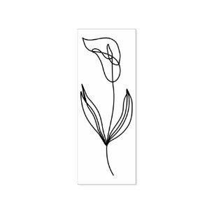 Carimbo De Borracha Arte de Ilustração de Linha Flor Lírio Calla
