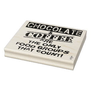 Carimbo De Borracha Arte de Tipografia Divertida de Chocolate & Café 4