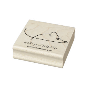 Carimbo De Borracha Arte Linear Mouse Minimalista