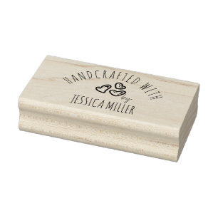 Carimbo De Borracha artesanato com Nome Personalizado de Corações de A