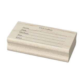 Carimbo De Borracha Artwork Display Label Template