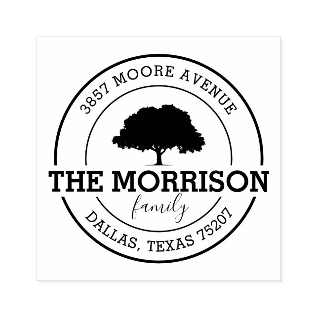 Carimbo De Borracha Árvore da Família Personalizada | Nome, Endereço d (Impressão)