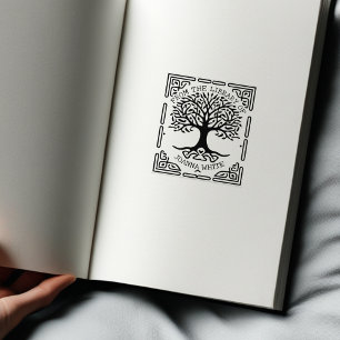 Carimbo De Borracha Árvore da Vida Personalizada Da Biblioteca De