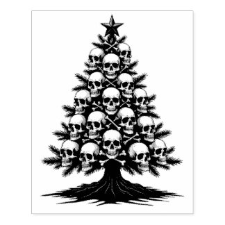 Carimbo De Borracha Árvore de Natal Gótica II