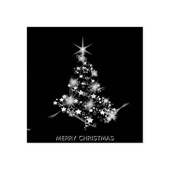 Carimbo De Borracha Árvore do pinheiro de Natal (Impressão)