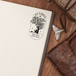 Carimbo De Borracha Árvore Moderna Ex Libris, Livro
