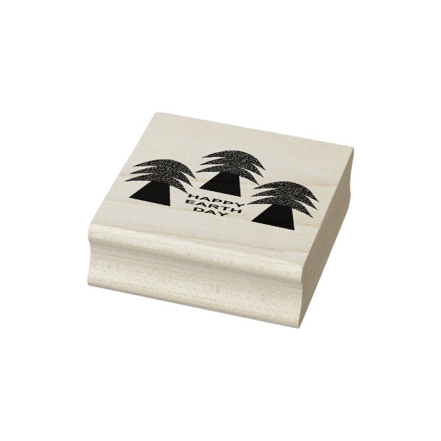 Carimbo De Borracha Árvores do Dia da Terra (Carimbo)