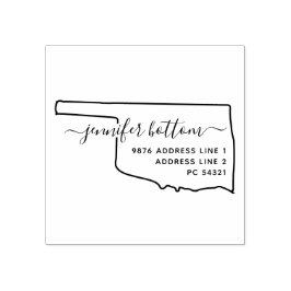 Carimbo De Borracha Assinatura do Mapa de Oklahoma