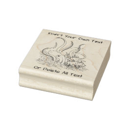 Carimbo De Borracha Ataque do navio de navegação pirata de Kracken