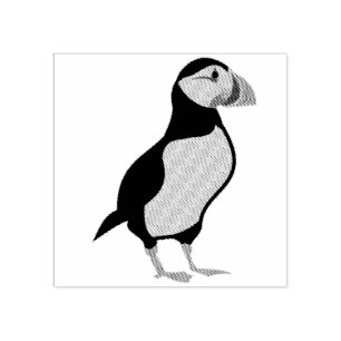 Carimbo De Borracha Atlantic Puffin em Pé