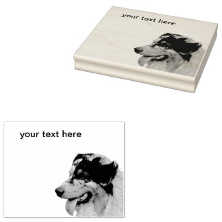 Carimbo De Borracha Australian Shepherd