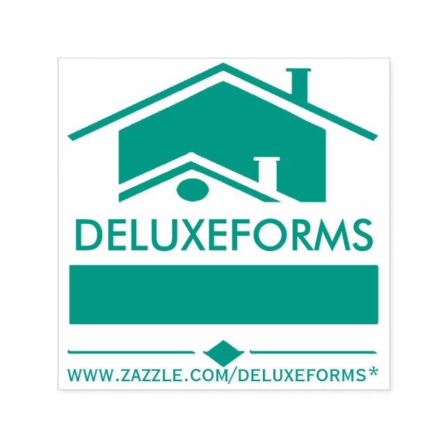 Carimbo de Borracha Autocolante do Teto Verde (Design)