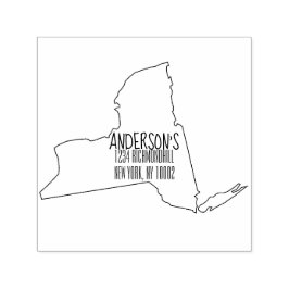 Carimbo de Borracha Autopicante do Estado de Nova 