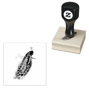 Carimbo De Borracha Ave Indiana Asiática Vintage Vida Selvagem