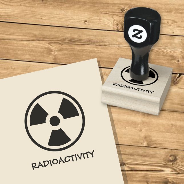Carimbo De Borracha Aviso de Radioatividade (Criador carregado)