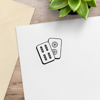 Carimbo De Borracha Azulejos de Jogo Mah-Jongg 1x1