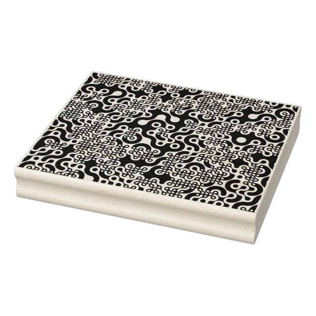 Carimbo De Borracha Azulejos de Truchet do Groovy Trippy (Carimbo)