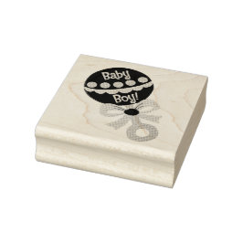 Carimbo De Borracha Baby Boy Rattle