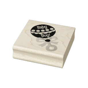 Carimbo De Borracha Baby Boy Rattle