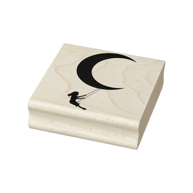 Carimbo De Borracha Balançando na Lua (Carimbo)
