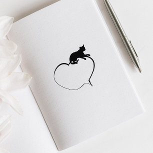 Carimbo De Borracha Balão de fala de gato, Diário