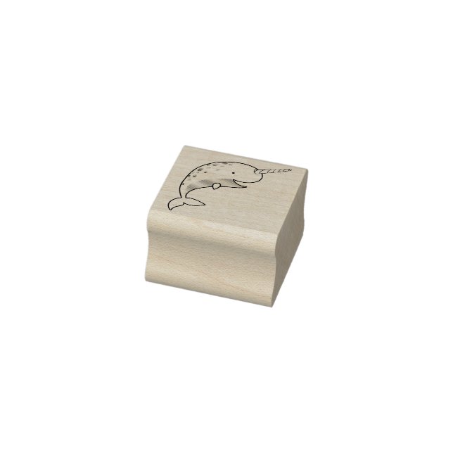 Carimbo De Borracha Baleia Cuta de Narwhal (Carimbo)