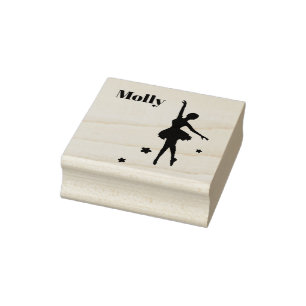 Carimbo De Borracha Ballerina Personalizada Borracha Inicial
