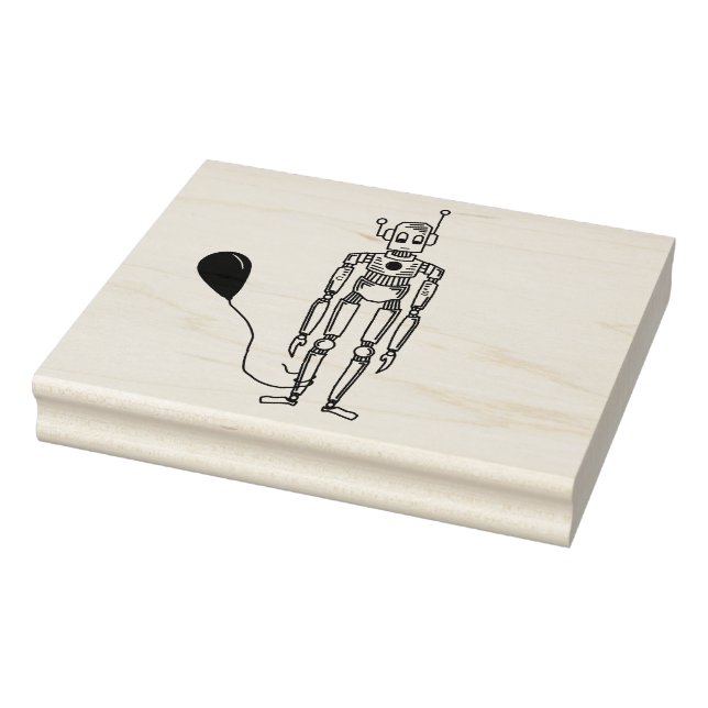 Carimbo De Borracha Balões Frustrados Robôs (Carimbo)