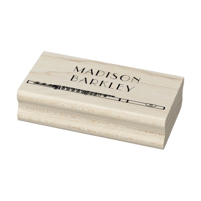 Carimbo De Borracha Banda de Professores de Música Flute Musical (Carimbo)