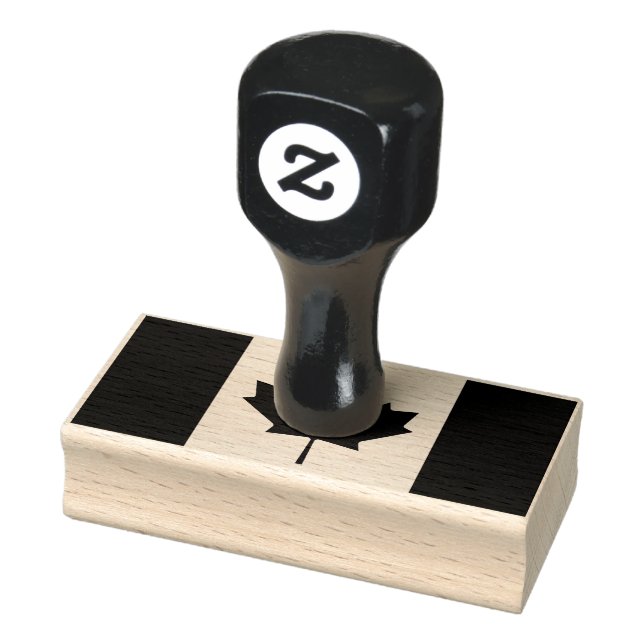 Carimbo De Borracha Bandeira de Woodcut do Canadá (Carimbo)