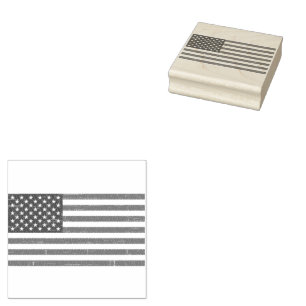 Carimbo De Borracha Bandeira Trendy USA