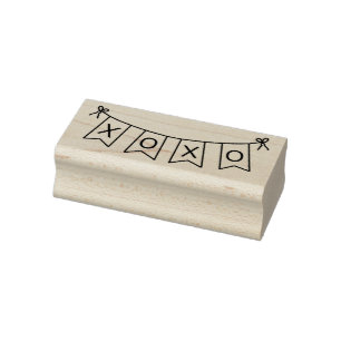 Carimbo De Borracha Banner de abraços e beijos