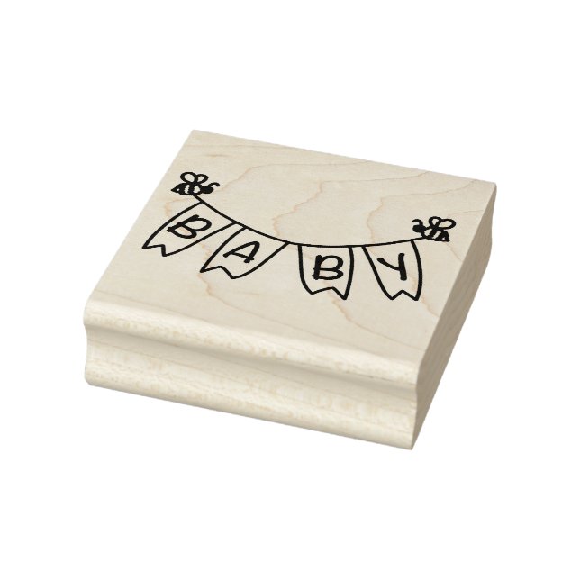 Carimbo De Borracha Banners para Bebê Bumblebee (Carimbo)