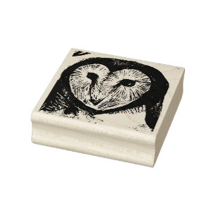 Carimbo De Borracha Barn Owl Art