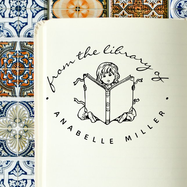 Carimbo De Borracha Bastante Russo Lendo Livros Personalizados De Bibl (Criador carregado)