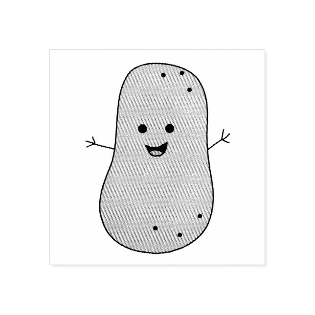 Carimbo De Borracha Batata Feliz (Impressão)