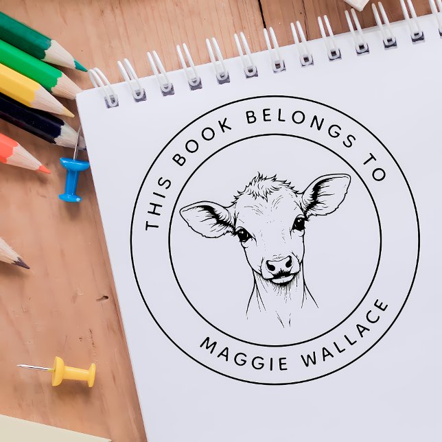 Carimbo De Borracha Bebê Personalizado Este Livro Pertence Ao Nome Da  (Criador carregado)