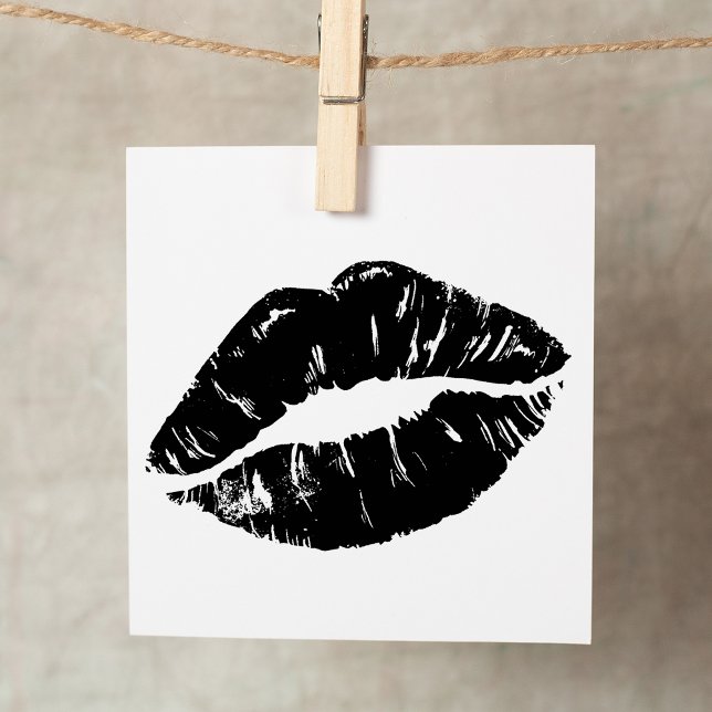 Carimbo De Borracha Beijo Lábio (Kiss Lip Rubber Stamp)
