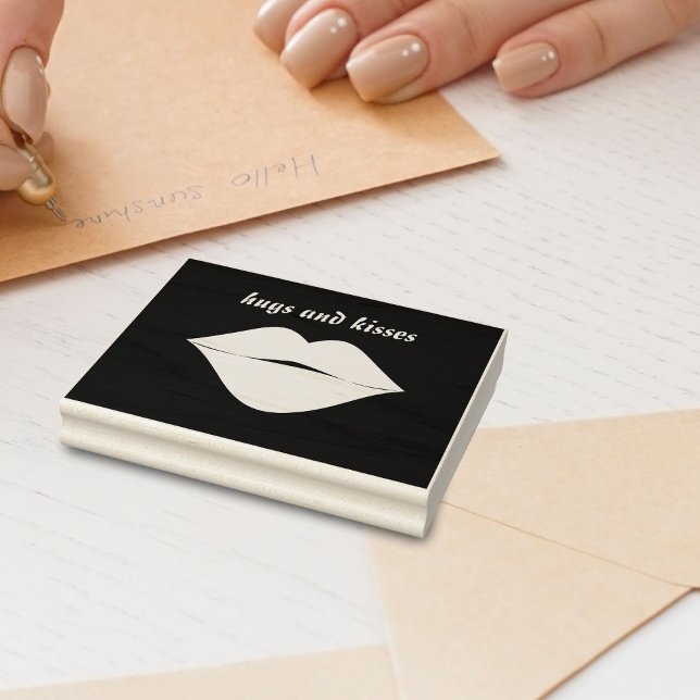 Carimbo De Borracha Beijos lábios, abraços românticos e beijos (Criador carregado)