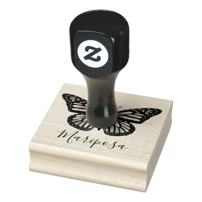 Carimbo De Borracha Bela borboleta Desenhada PERSONALIZAR TI (Carimbo)