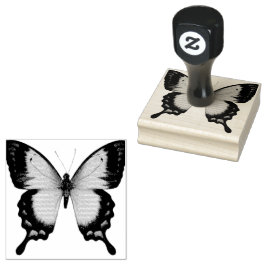 Carimbo De Borracha Bela borboleta Rico