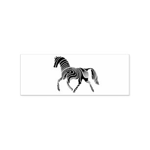 Carimbo De Borracha Bela Zebra Horse Thunder_Cove