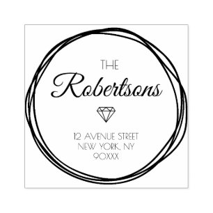 Carimbo De Borracha belíssima letra e endereço de script