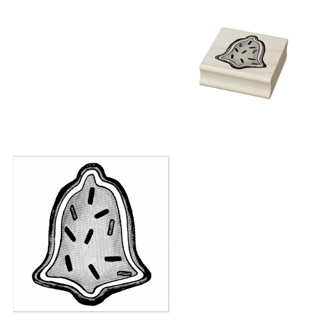 Carimbo De Borracha Bell Sugar Cookie Sprinkles Banho de Natal (Carimbado)